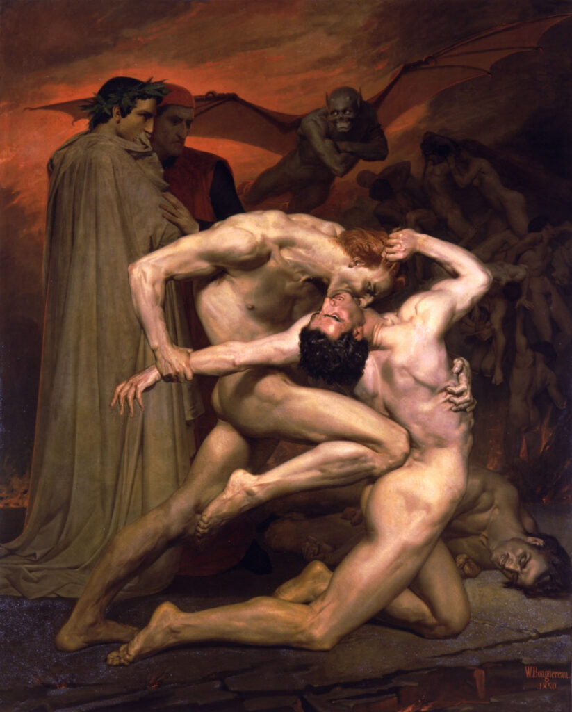 Square Eyes - William Bouguereau, Dante and Virgil (1850)